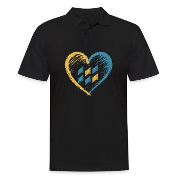 Schéma du syndrome de Down de l’anse cardiaque - Polo Homme - noir - Devant - Kai (181cm)