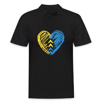 Schéma du syndrome de Down de l’anse cardiaque - Polo Homme - noir - Devant - Kai (181cm)