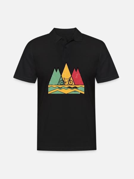 Cycling Touring - Men's Polo Shirt - black