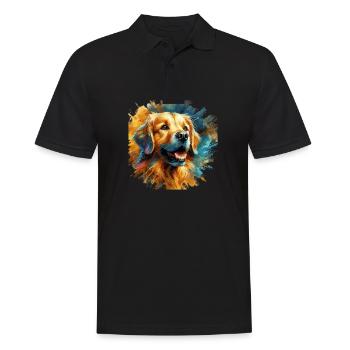 Golden Retriever - Men's Polo Shirt - black - Front - Kai (181cm)
