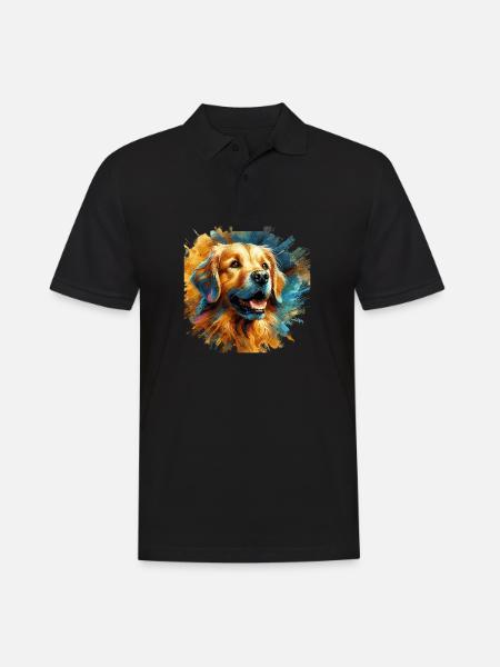 Golden Retriever - Men's Polo Shirt - black