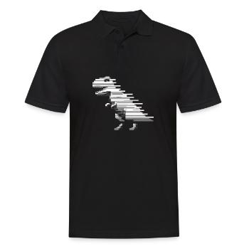Dinosaurier Dinosaurier Dinosaurier T-Rex - Männer Poloshirt - Schwarz - Vorne - Kai (181cm)