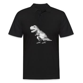 Dinosaurier Dinosaurier Dinosaurier T-Rex - Männer Poloshirt - Schwarz - Vorne - Kai (181cm)