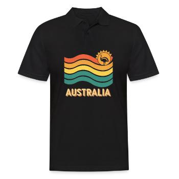 Australien - Männer Poloshirt - Schwarz - Vorne - Kai (181cm)