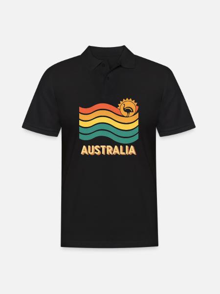 Australia - Men's Polo Shirt - black