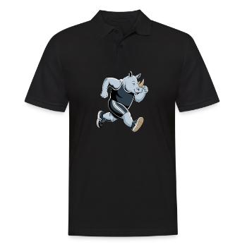 Energetic Rhino Athlete - Men's Polo Shirt - black - Front - Kai (181cm)