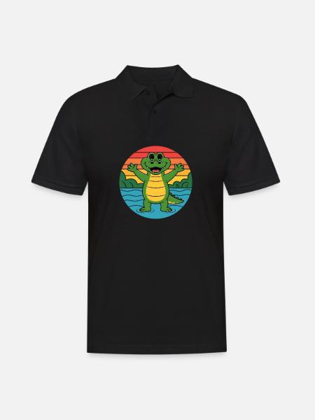 Alligator Retro Alligators - Men's Polo Shirt - black