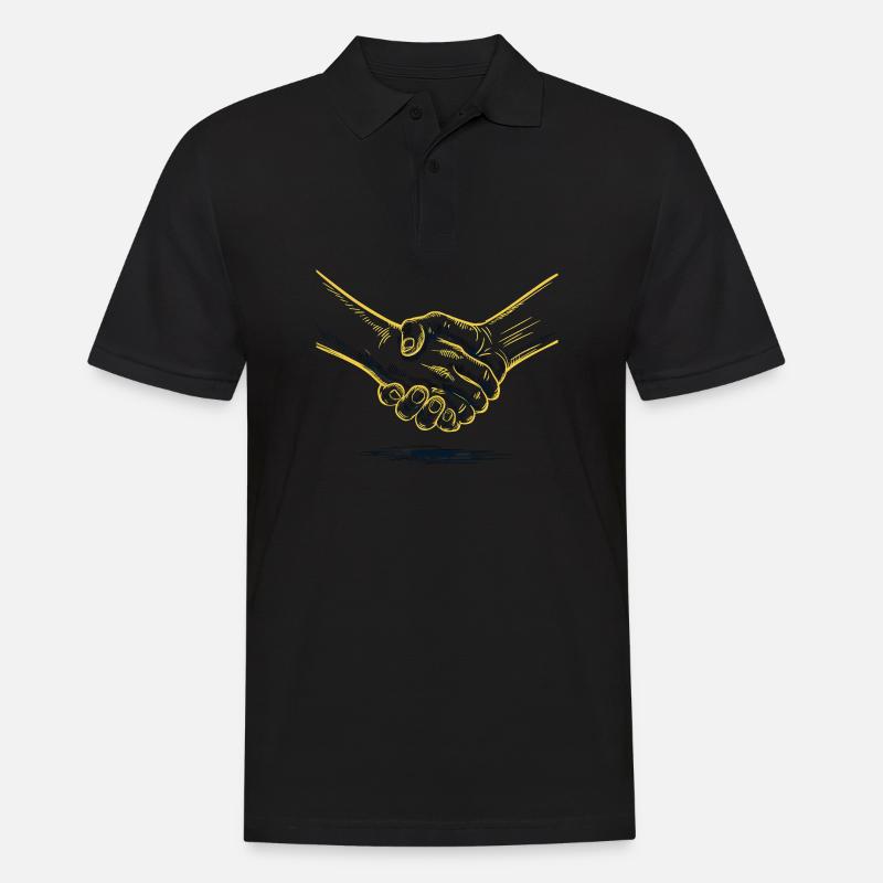 Solidarität - Männer Poloshirt - Schwarz