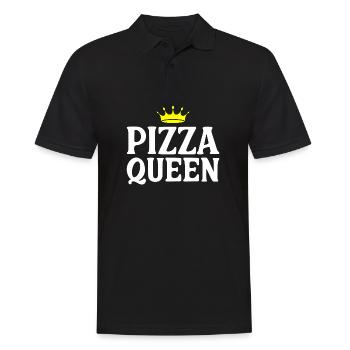 Pizza Queen Funny Quote - Men's Polo Shirt - black - Front - Kai (181cm)