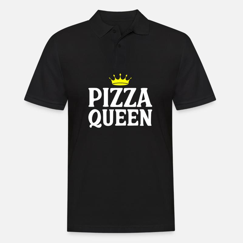 Pizza Queen Funny Quote - Polo Homme - noir
