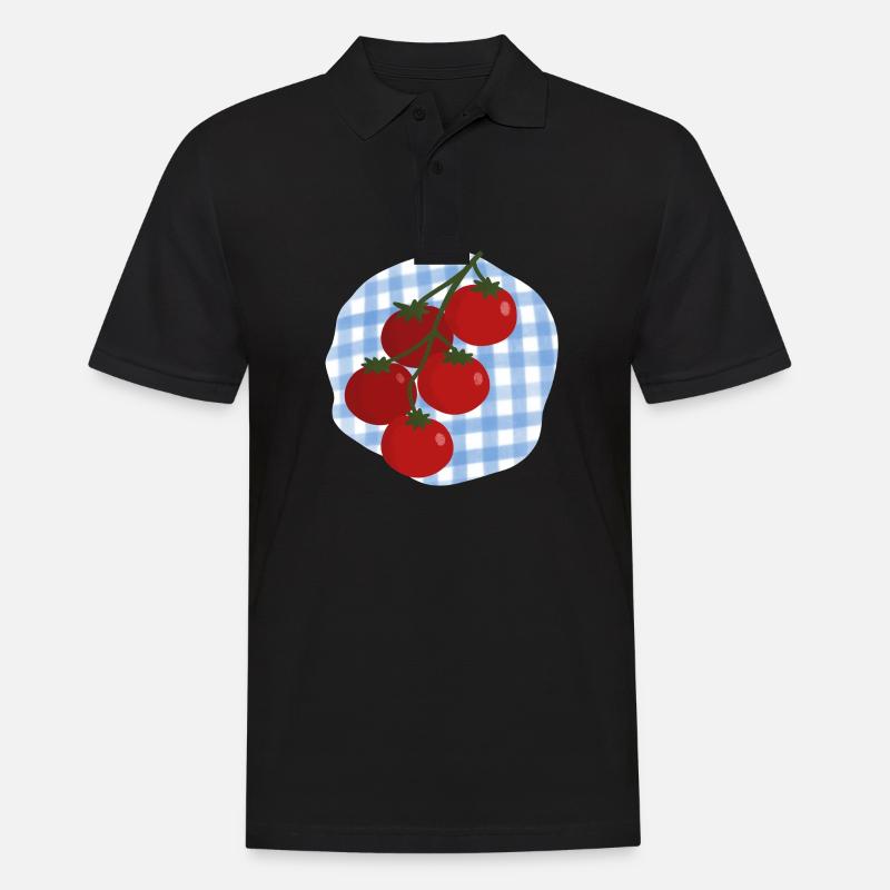 Tomaten - Männer Poloshirt - Schwarz