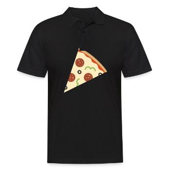 Pizza Slice - Men's Polo Shirt - black - Front - Kai (181cm)