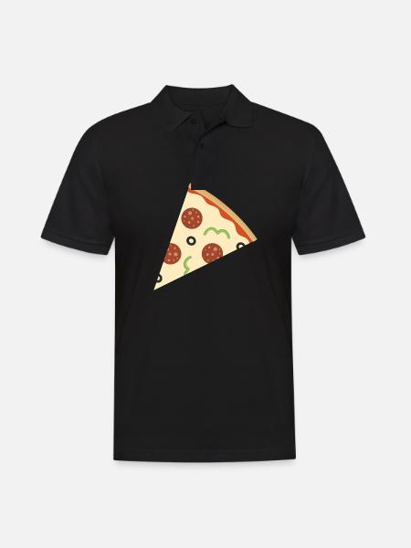 Pizza Slice - Men's Polo Shirt - black