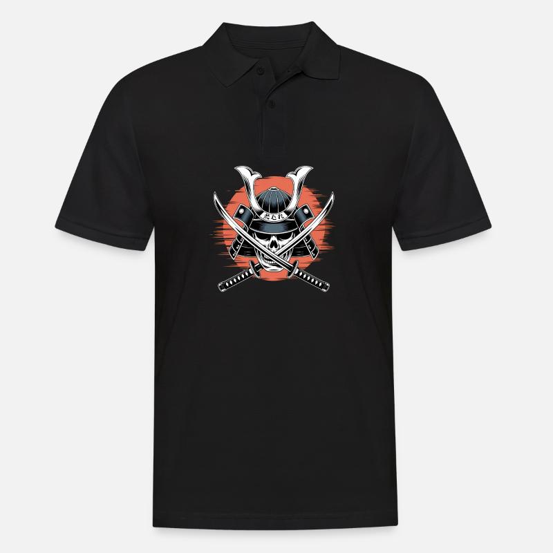 Japanese Samurai Warrior - Men's Polo Shirt - black