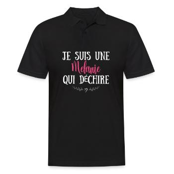 t shirt I'm a Melanie who rocks - Men's Polo Shirt - black - Front - Kai (181cm)