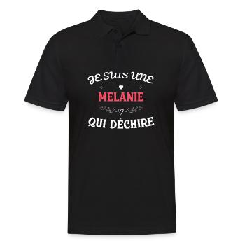 t shirt I'm a Melanie who rocks - Men's Polo Shirt - black - Front - Kai (181cm)