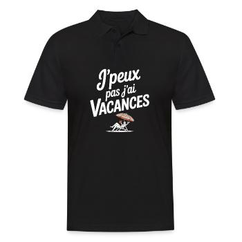 Ferien, Sommerferien - Männer Poloshirt - Schwarz - Vorne - Kai (181cm)