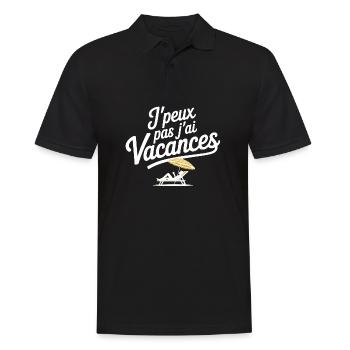 vacances, vacances d'été - Polo Homme - noir - Devant - Kai (181cm)