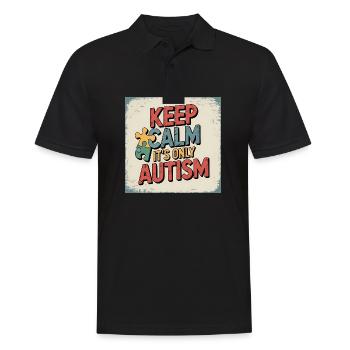 Autisme - Polo Homme - noir - Devant - Kai (181cm)