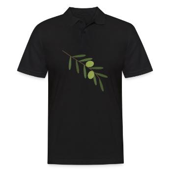 Olive Branch - Men's Polo Shirt - black - Front - Kai (181cm)