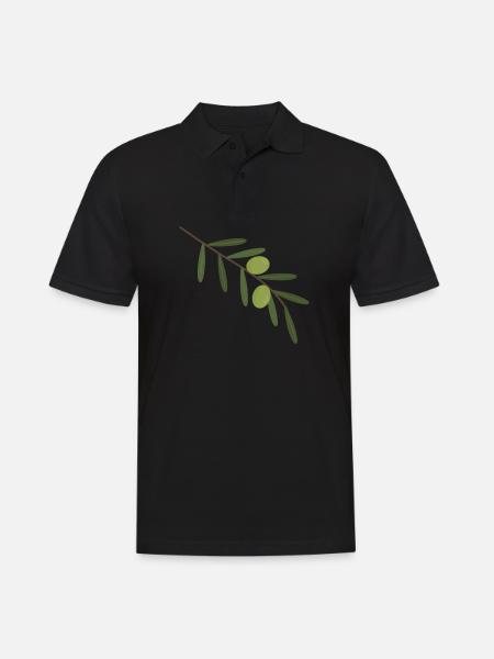 Olive Branch - Men's Polo Shirt - black