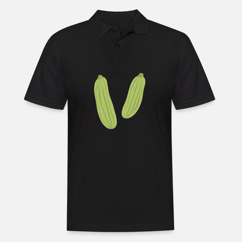 Courgettes rayées - Polo Homme - noir