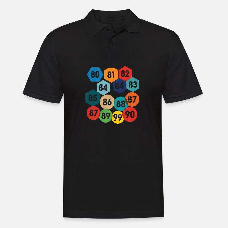 80er Jahre Autoaufkleber - Männer Poloshirt - Schwarz