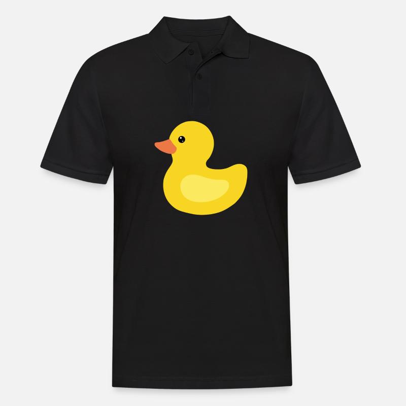 Quietscheentchen - Männer Poloshirt - Schwarz