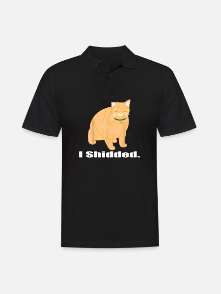 I Shidded Funny Cat Lover - Men's Polo Shirt - black