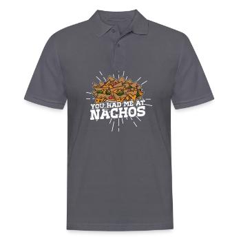 Jalapenos Nachos Cheese Mexico Mexican cuisine - Männer Poloshirt - Anthrazit - Vorne - Nico (186cm)
