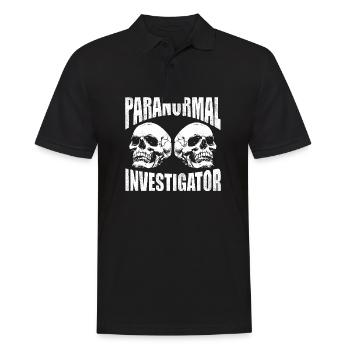 Paranormal Investigator - Chasse aux fantômes squelettes - Polo Homme - noir - Devant - Kai (181cm)