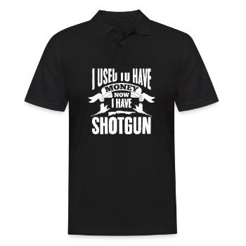 I used to have money Now I have a shotgun Pheasant - Männer Poloshirt - Schwarz - Vorne - Kai (181cm)