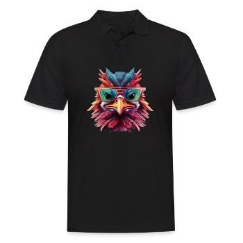 Cadeau de coq cool pour les agriculteurs et les coqs fermiers - Polo Homme - noir - Devant - Kai (181cm)