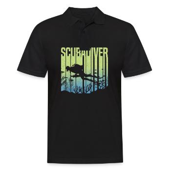 Scuba Diver Underwater Exploration Shark Diving - Männer Poloshirt - Schwarz - Vorne - Kai (181cm)