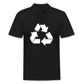 Logo de recyclage Symbole de recyclage Jour de la Terre Garçons - Polo Homme - noir - Devant - Kai (181cm)