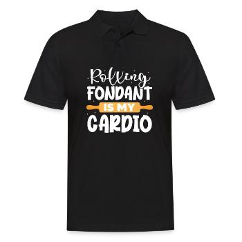 Rolling Fondant Is My Cardio Baker Confectioner - Männer Poloshirt - Schwarz - Vorne - Kai (181cm)
