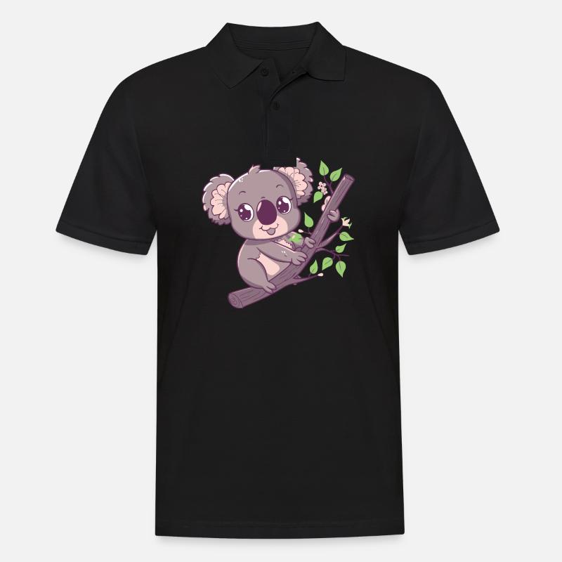 Koala heureux ours koala - Polo Homme - noir