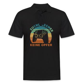 Suche Gegner Keine Opfer Joypad Konsole - Männer Poloshirt - Schwarz - Vorne - Kai (181cm)