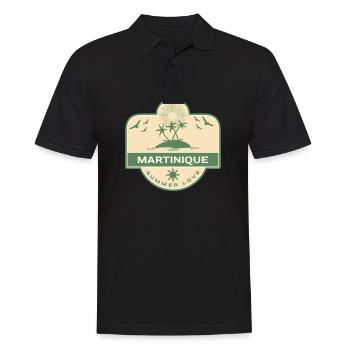 Martinique Caraïbes Amour d’été - Polo Homme - noir - Devant - Kai (181cm)
