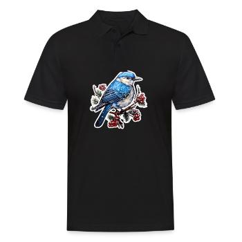 Winterlicher Vogel - Männer Poloshirt - Schwarz - Vorne - Kai (181cm)