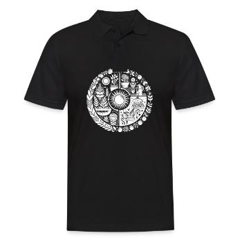 Permaculture Cycle - Polo Homme - noir - Devant - Kai (181cm)