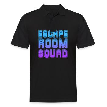 Escape Room Squad Défi de résolution de mystères - Polo Homme - noir - Devant - Kai (181cm)