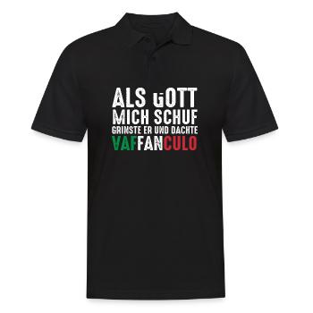 Italy Italian Vaffanculo - Men's Polo Shirt - black - Front - Kai (181cm)