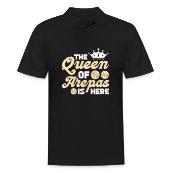 la reine des arepas est ici Design - Polo Homme - noir - Devant - Kai (181cm)