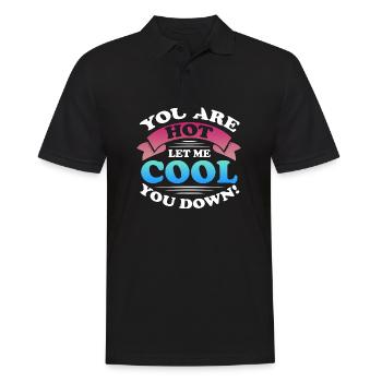 you are hot let me cool you down Design for a - Men's Polo Shirt - black - Front - Kai (181cm)