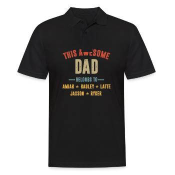 This Awesome Dad belong to Amian Hadley Latte - Men's Polo Shirt - black - Front - Kai (181cm)