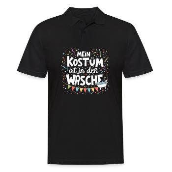 Mein Kostüm Ist In Der Wäsche Fasching Karneval - Männer Poloshirt - Schwarz - Vorne - Kai (181cm)