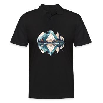 Montagnes minimalistes - Polo Homme - noir - Devant - Kai (181cm)
