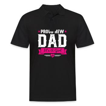 Funny Proud New Dad Father's Day It's A Girl - Männer Poloshirt - Schwarz - Vorne - Kai (181cm)