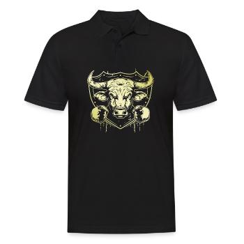 Bulle Stier Boxer - Männer Poloshirt - Schwarz - Vorne - Kai (181cm)